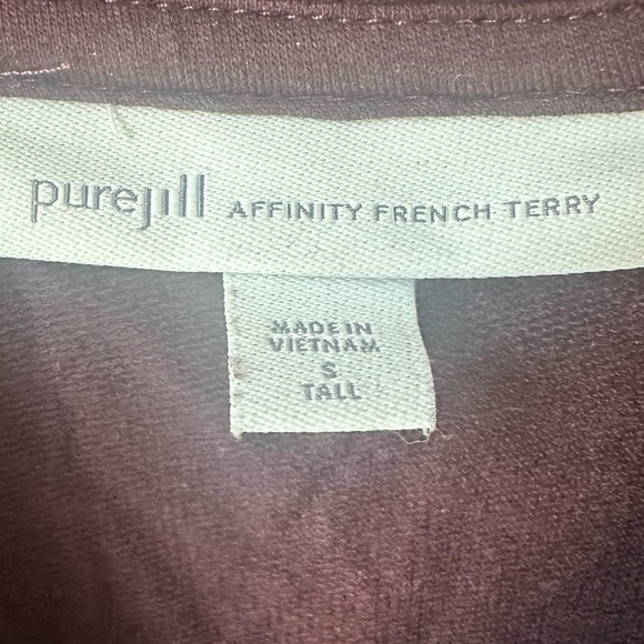 EUC J.Jill Burgundy Lounge Set: Tunic SZ ST Ankle Leggings SZ L - Picture 5 of 15